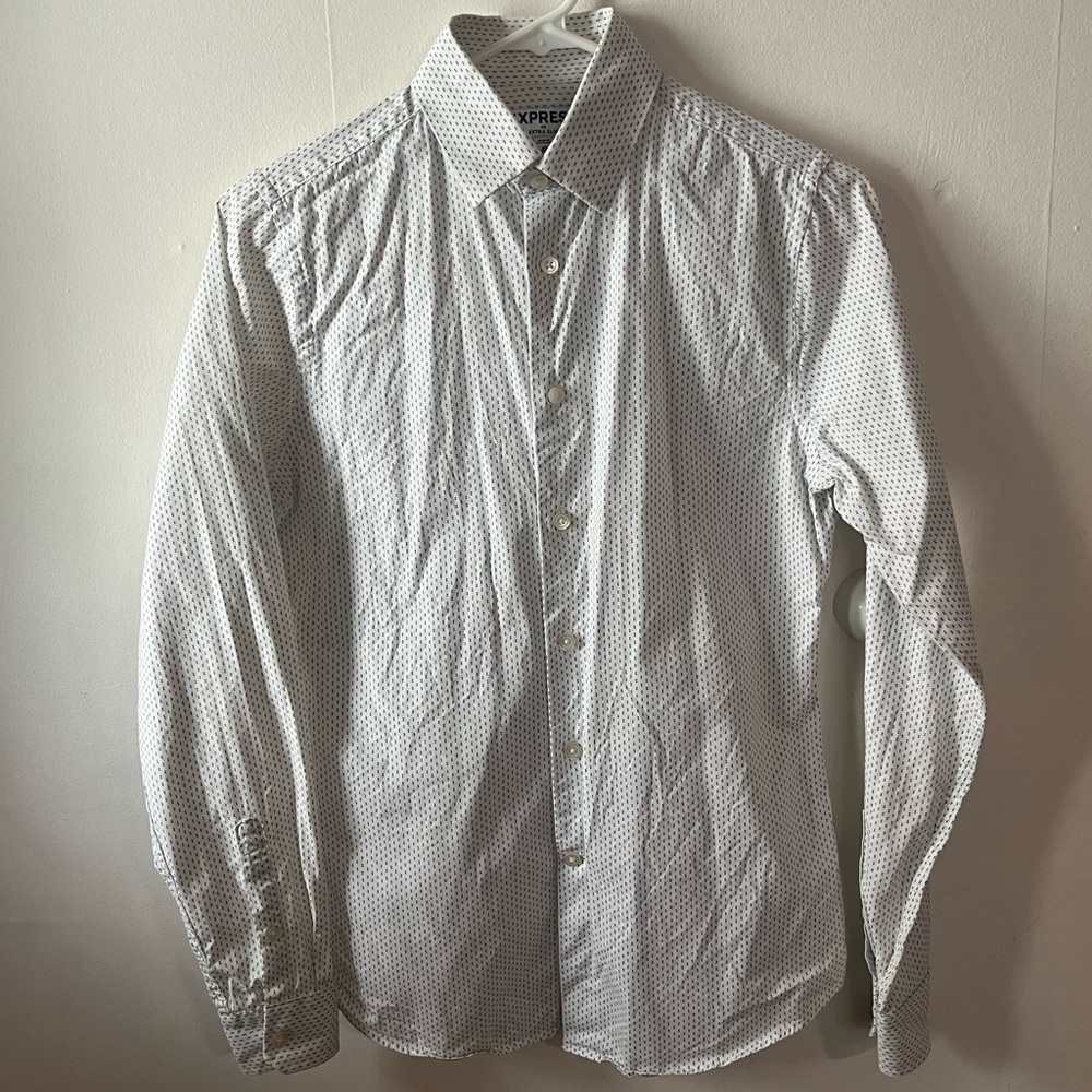 Express Men’s Dress Shirt XS Extra Slim Pattern